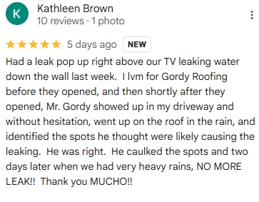 gordy roofing review longview